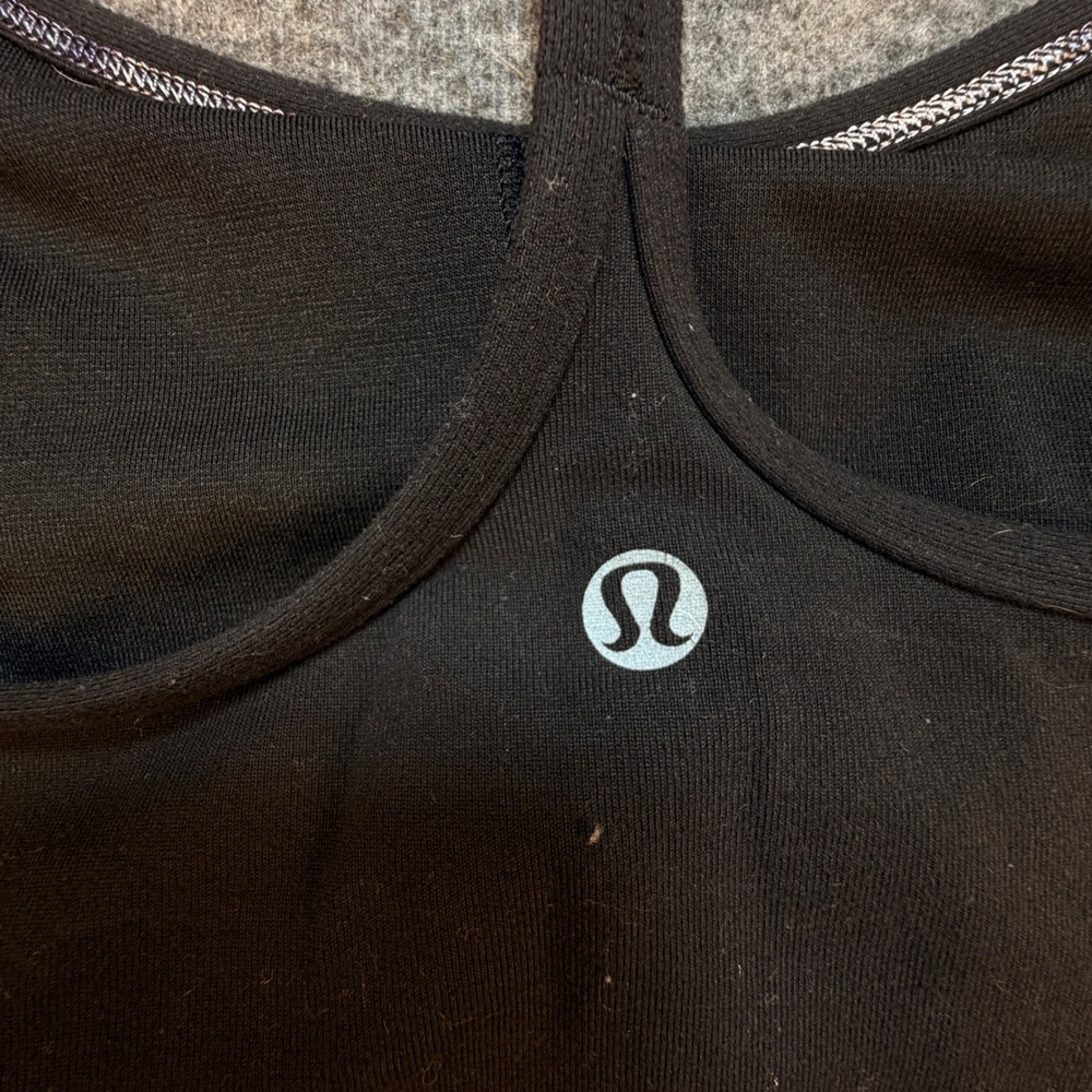 Lululemon Power Pose Tank Top Size 6 Black Slim Hip Length - Picture 4 of 7